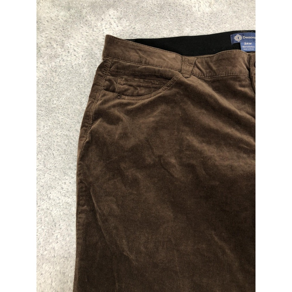 Democracy Corduroy Pants Womens 24W (48x30.5) Brown Straight Ab Solution - Picture 3 of 12